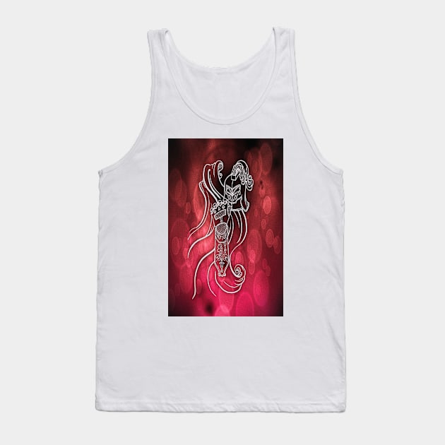 Wolf Knight: Red Tank Top by INKmagineandCreate